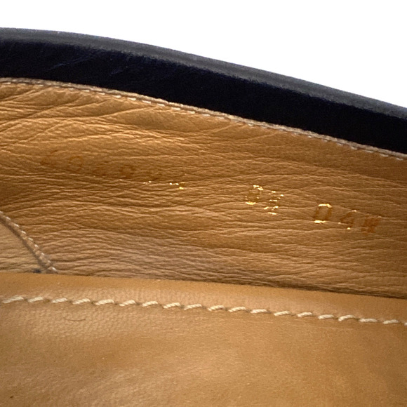 Gucci Jordaan Horsebit Leather Loafer Black Almond Toe Slip On Men's 8.5 - Picture 8 of 12